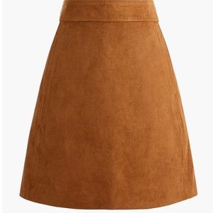 J Crew Faux suede mini skirt